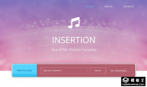音乐主题响应式网页模板