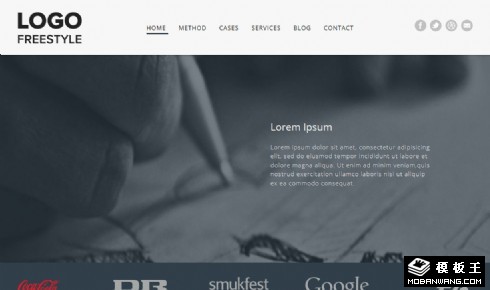 企业服务案例展示响应式网页模板